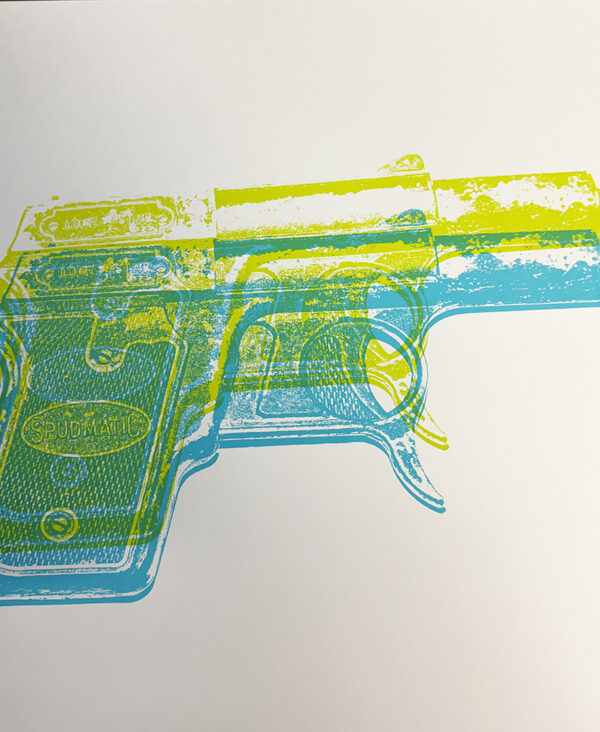 Spudgun Green Blue - 2 layer signed limited edition screenprint