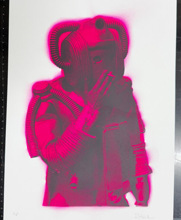 Baddies Need Breaks Too! - Pink Spray Paint and Screenprint - A3 1 of 1
